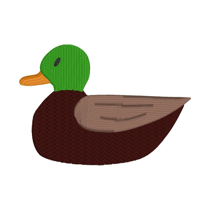 Mini Mallard Duck Machine Embroidery Design, Ducking Hunting Embroidery Design, Mini Duck Design for Embroidery