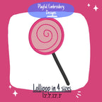 Lollipop Machine Embroidery design, Candy Embroidery Design, Lollipop Mini Fill Embroidery Design