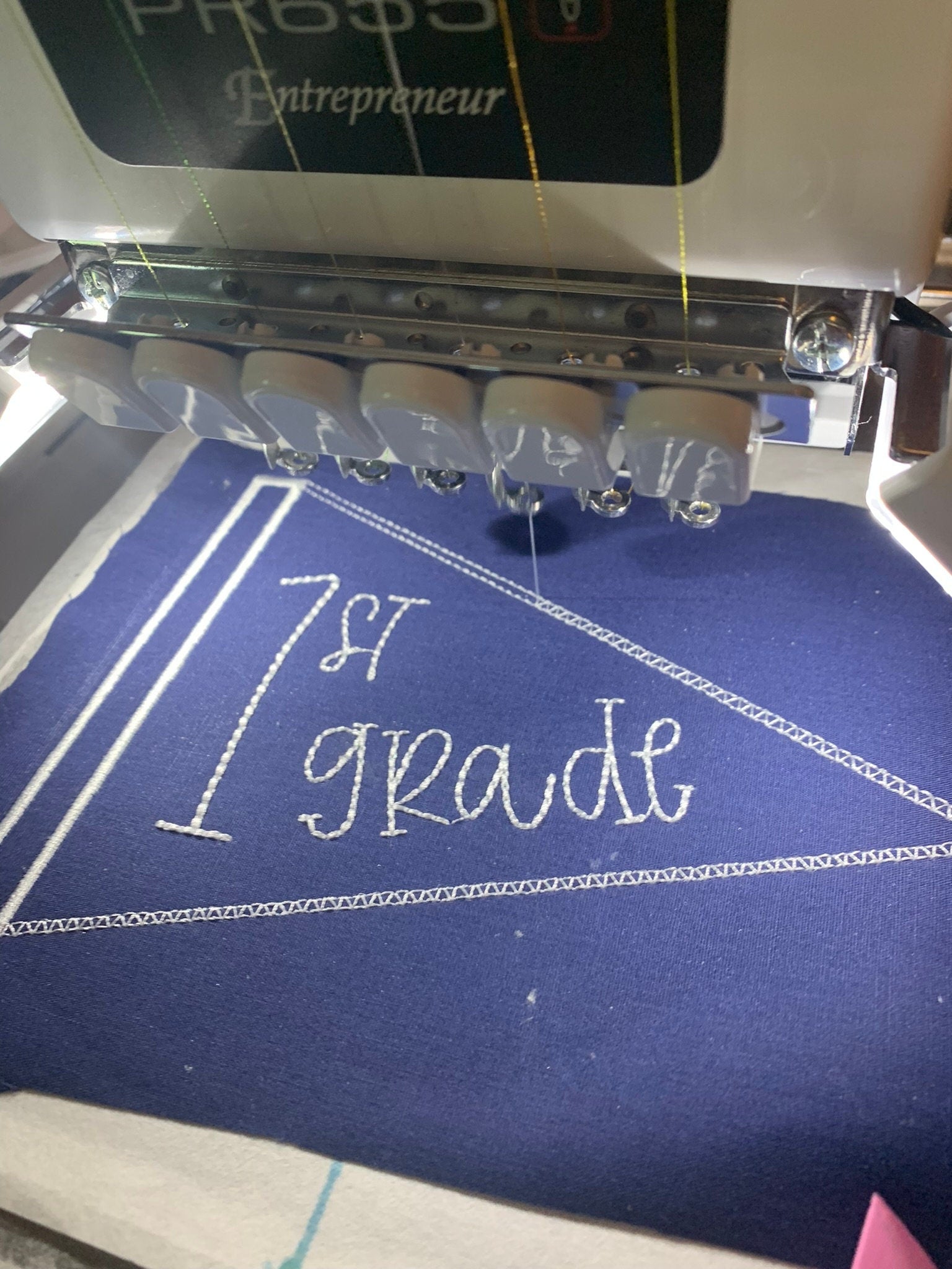 In The Hoop Pennant Flag Machine Embroidery Design, Simple ITH Pennant Flag, 4x4, 5x7, 6x10, 8x8