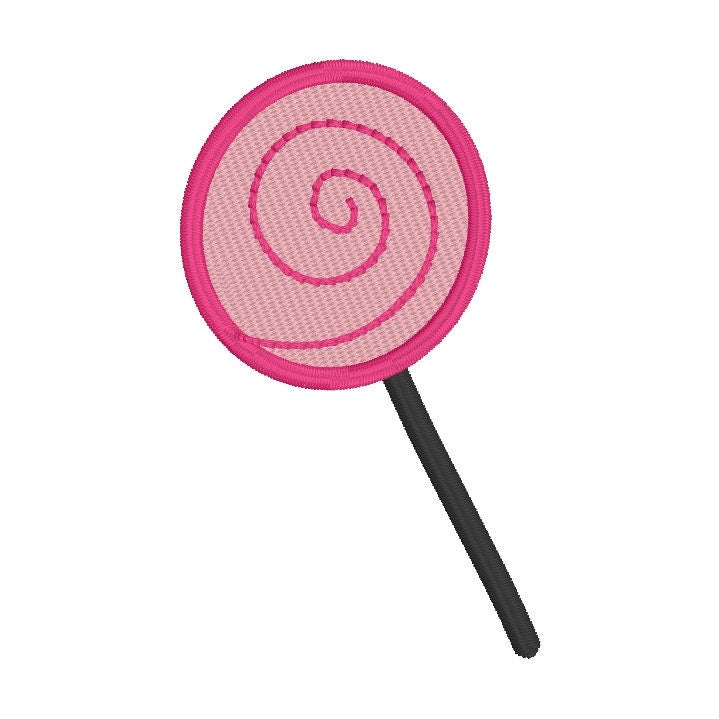 Lollipop Machine Embroidery design, Candy Embroidery Design, Lollipop Mini Fill Embroidery Design