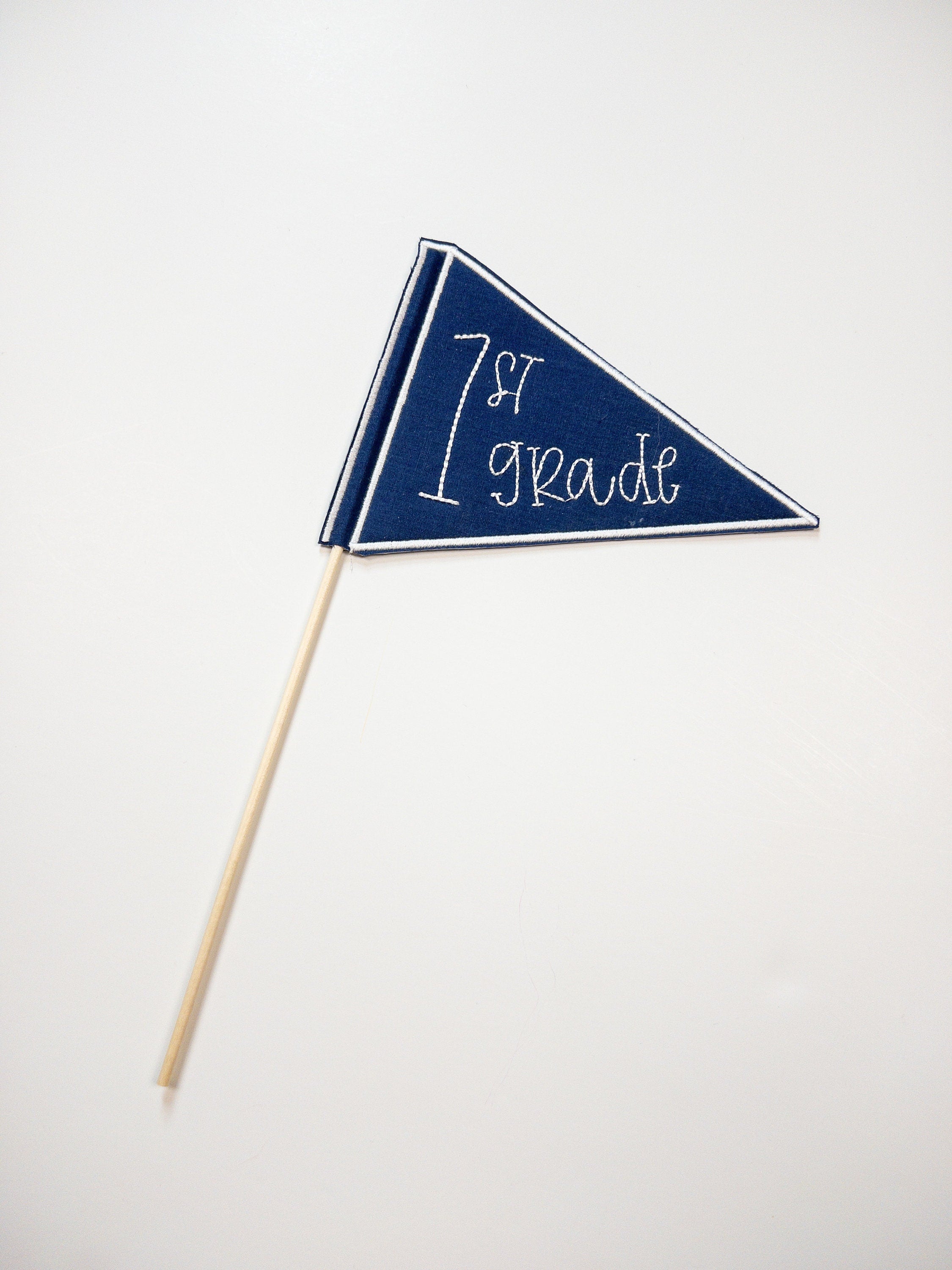 In The Hoop Pennant Flag Machine Embroidery Design, Simple ITH Pennant Flag, 4x4, 5x7, 6x10, 8x8