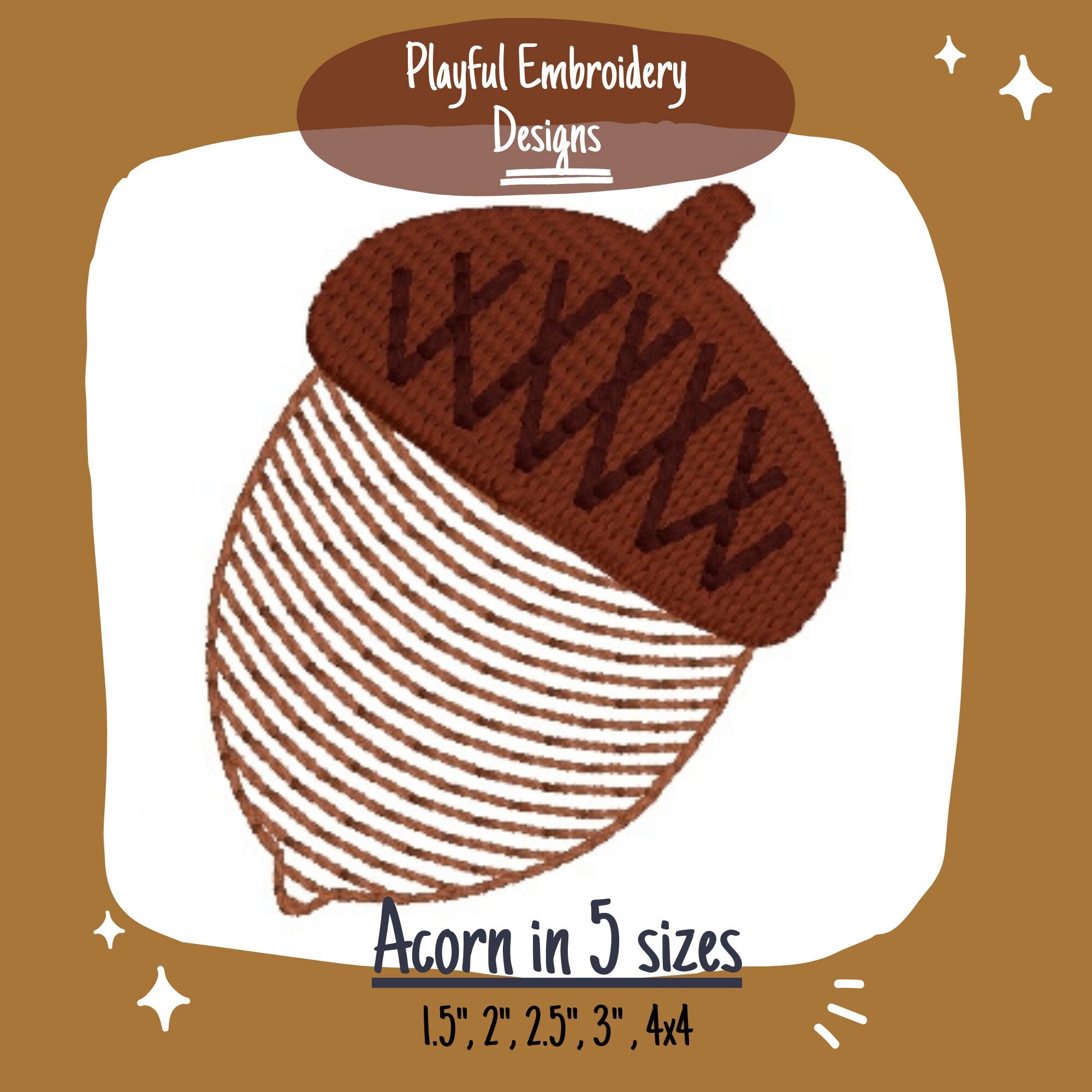 Sketch Fall Acorn Machine Embroidery Design, Fall Embroidery Design, Acorn Sketch Machine Embroidery Design