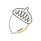 Fall Acorn Machine Embroidery Design, Fall Embroidery Design, Acorn Sketch Machine Embroidery Design