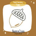 Fall Acorn Machine Embroidery Design, Fall Embroidery Design, Acorn Sketch Machine Embroidery Design