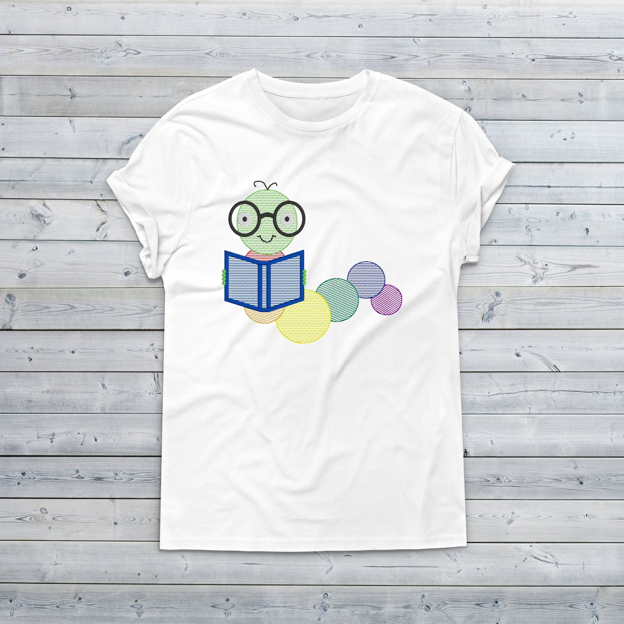 Sketch Bookworm Machine Embroidery Design, Fall Embroidery Design, Back to School Machine Embroidery Design, Nerd Bookwork, Smarty Pants