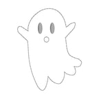 Ghost Outline Machine Embroidery Design, Bean Stitch Ghost Design, Quick Stitch Ghost Embroidery Design