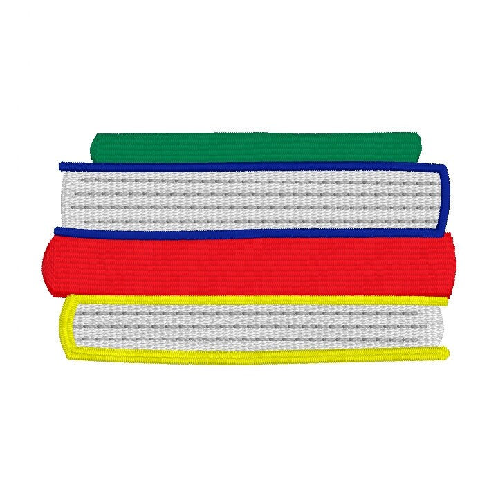 Stack of Books for Machine Embroidery Design, Book Machine Embroidery Design, Back to School Embroidery Design, Bookstack Embroidery Design