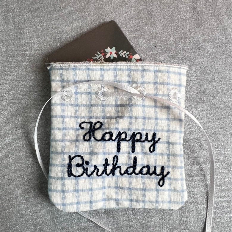 In The Hoop Drawstring Bag Machine Embroidery Design, Simple ITH Bag, In the Hoop Gift Bag 4x4, 5x7, 6x10