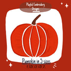 Satin Stitch Pumpkin Mini Machine Embroidery Design, Fall Pumpkin Design, Fall Mini Embroidery Design