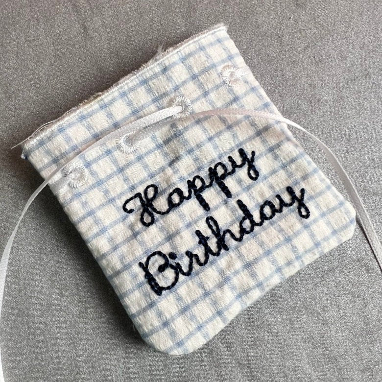 In The Hoop Drawstring Bag Machine Embroidery Design, Simple ITH Bag, In the Hoop Gift Bag 4x4, 5x7, 6x10