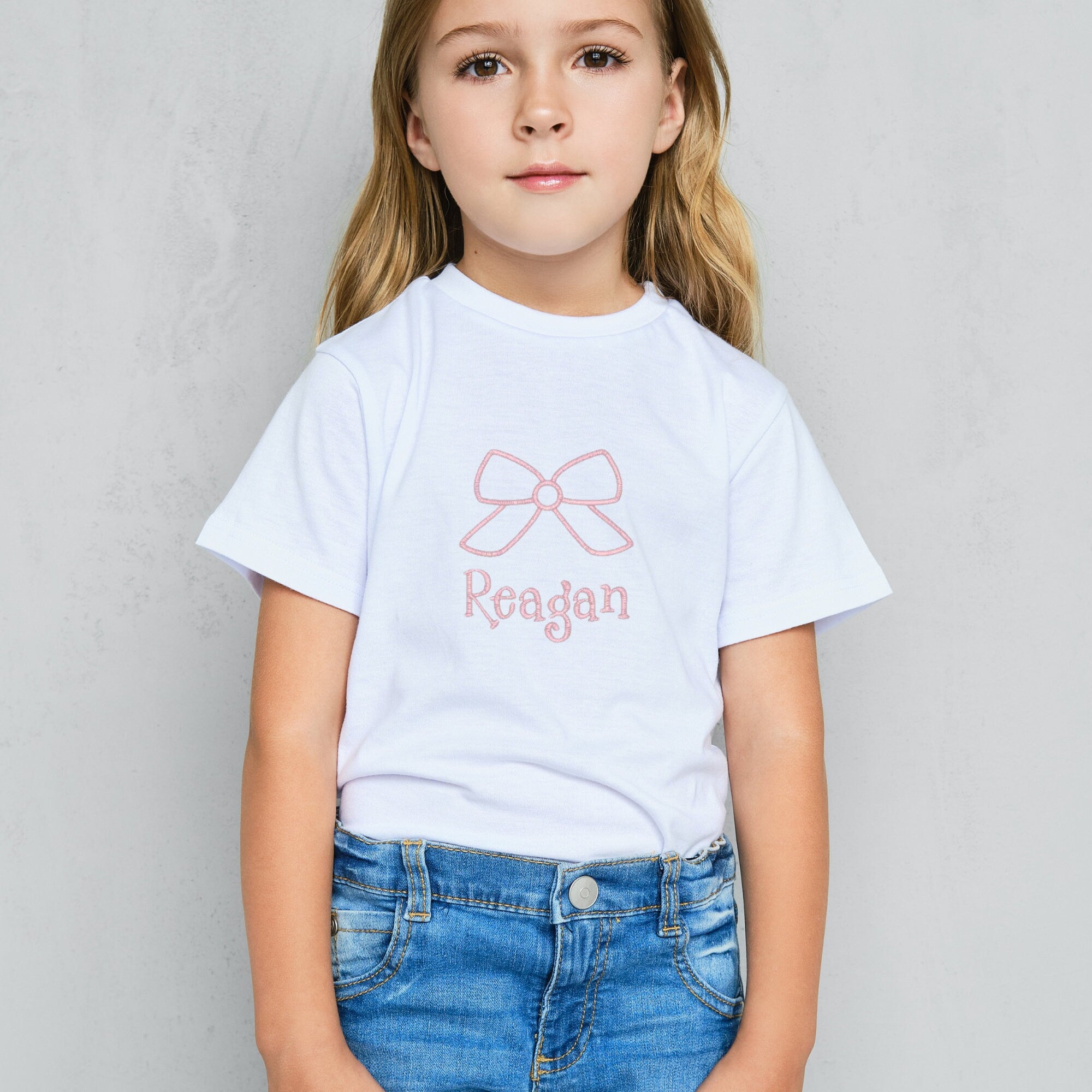 Bow Satin Stitch Applique Machine Embroidery Design, Satin Stitch Applique Girl's Bow Embroidery Design