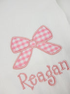 Bow Satin Stitch Applique Machine Embroidery Design, Satin Stitch Applique Girl's Bow Embroidery Design