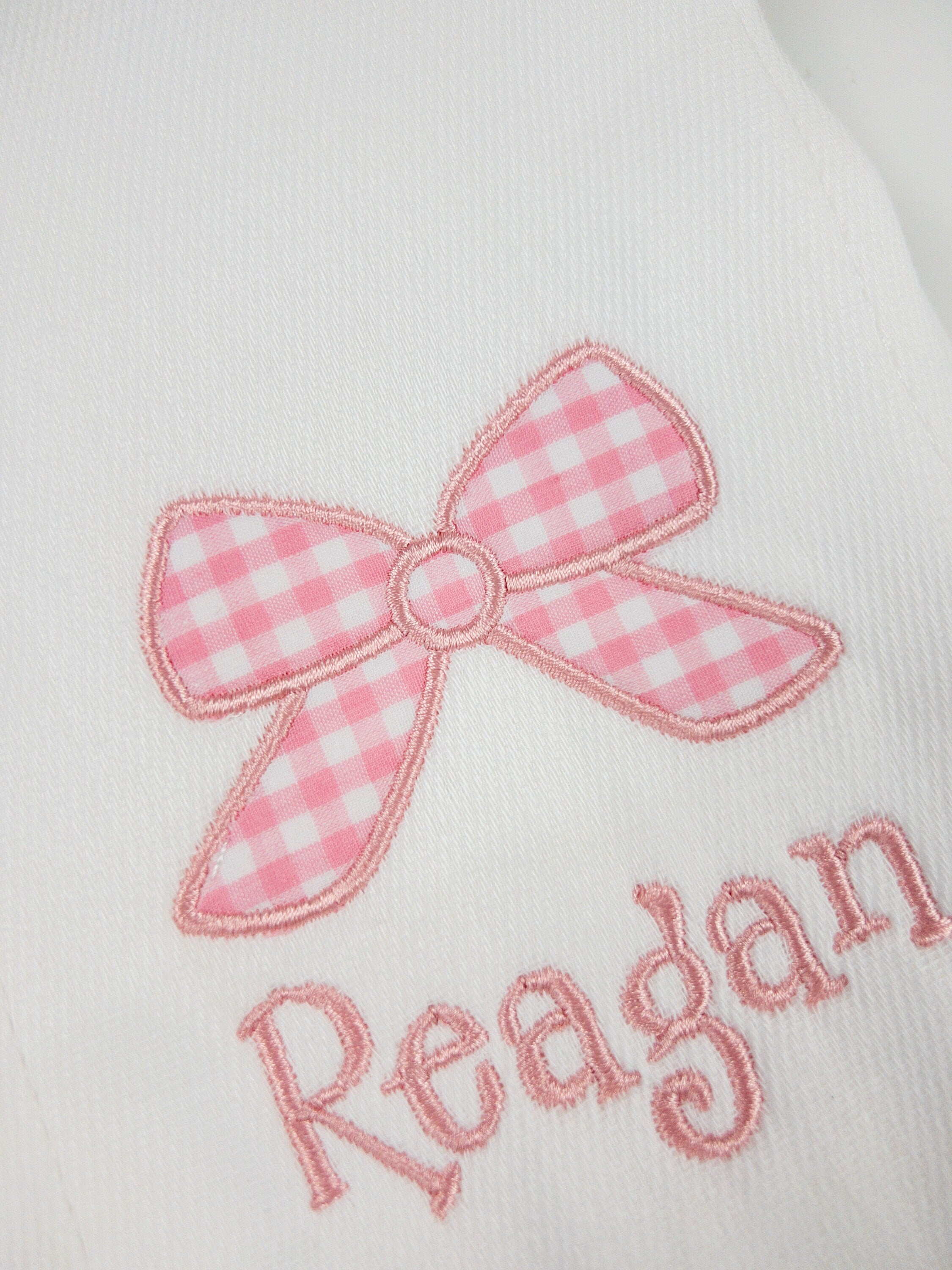 Bow Satin Stitch Applique Machine Embroidery Design, Satin Stitch Applique Girl's Bow Embroidery Design