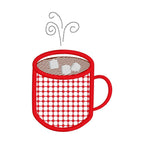 Mug of Hot Chocolate Machine Embroidery Design, Hot Cocoa Embroidery Design, Cozy Embroidery