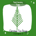 Simple Christmas Tree Machine Embroidery Design, Holiday Tree Machine Embroidery Design, 4x4 hoop, 5x7 hoop