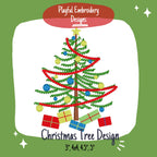 Christmas Tree Machine Embroidery Design, 4 sizes Christmas tree with presents, Christmas China complementary design