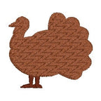 Turkey Silhouette Machine Embroidery Design, Fill Stitched Turkey Embroidery Design, Thanksgiving Design, Turkey Embroidery Design