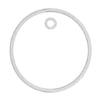 In The Hoop Circle Bag Tag or Ornament Machine Embroidery Design, Simple ITH Bag Tag, Gift Tag, 4x4