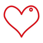 In The Hoop Heart Tag Machine Embroidery Design, Simple Heart ITH Bag Tag Design, Satin Stitch Heart Tag, Valentine's ITH Design 5x7 hoop