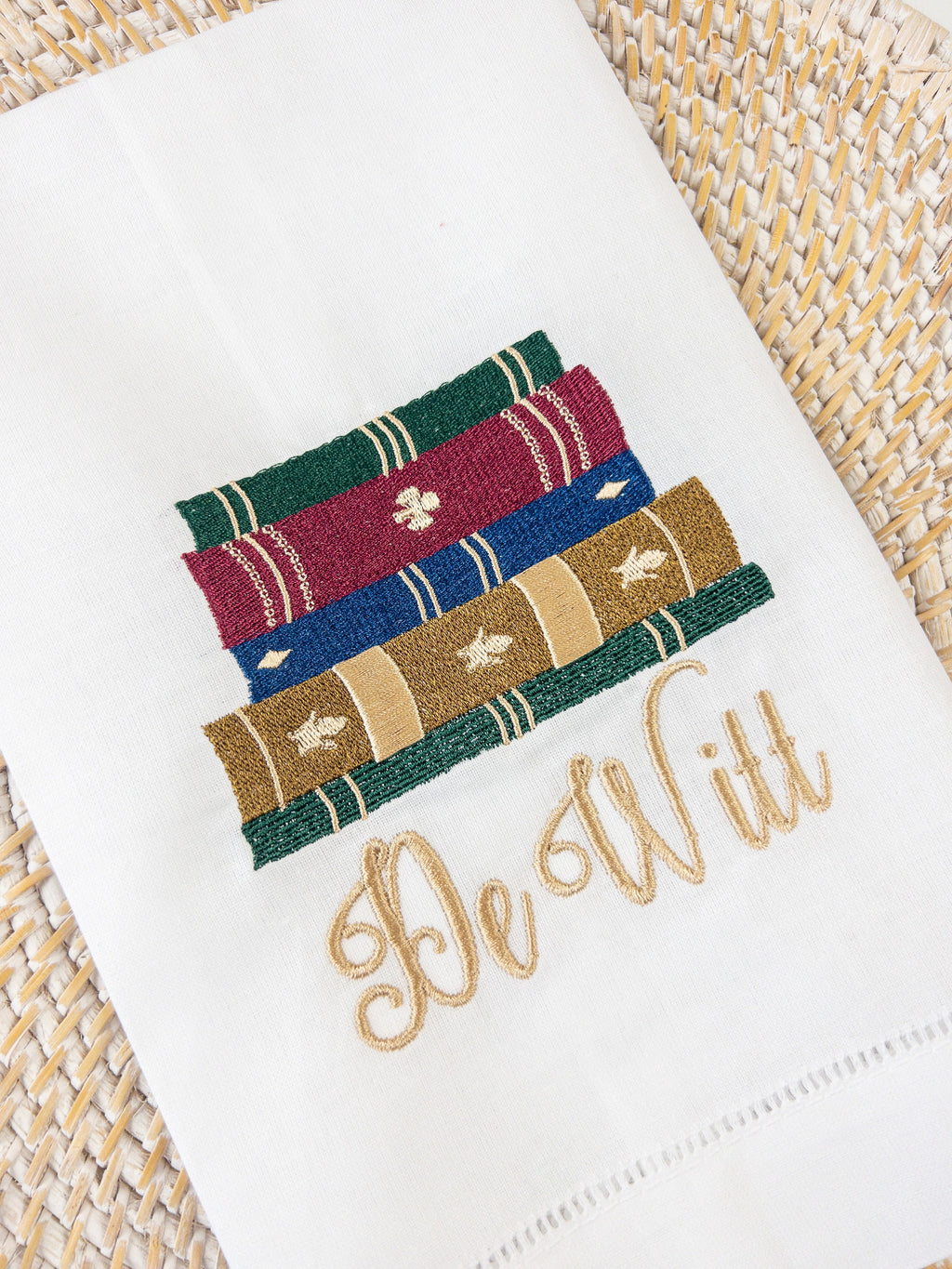 Vintage Style Book Stack Machine Embroidery Design, Book Embroidery Design to match book wallpaper, Library Embroidery Design