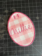 In the Hoop Easter Tag, Personalizable Easter Basket Tag, Easter Bag Tag, Oval Bag Tag, ITH Tag, In the Hoop Embroidery Design, ITH Oval Tag