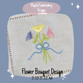 Flower Bouquet Embroidery Design,  Machine Embroidery Design, Spring Floral Bouquet Design, Vintage Inspired Embroidery, Spring Embroidery