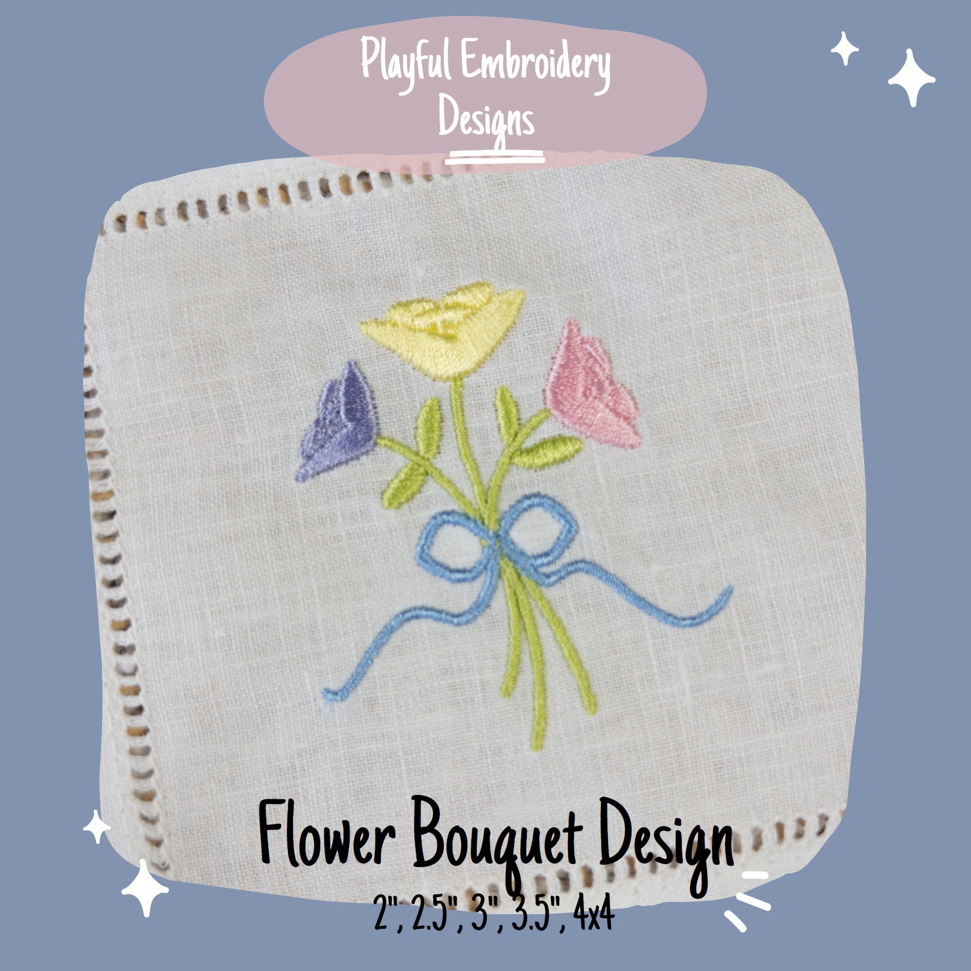 Flower Bouquet Embroidery Design,  Machine Embroidery Design, Spring Floral Bouquet Design, Vintage Inspired Embroidery, Spring Embroidery