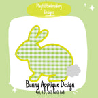 Bunny Applique Machine Embroidery Design, Simple Bunny Outline Applique Design, Easter Bunny Applique, Quick Stitch Bunny Machine Embroidery
