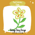 Daisy Machine Embroidery Design, Vintage Inspired Flower Embroidery Design, Spring Flower Design, Monogram Add on Flower Design