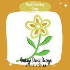 Daisy Machine Embroidery Design, Vintage Inspired Flower Embroidery Design, Spring Flower Design, Monogram Add on Flower Design
