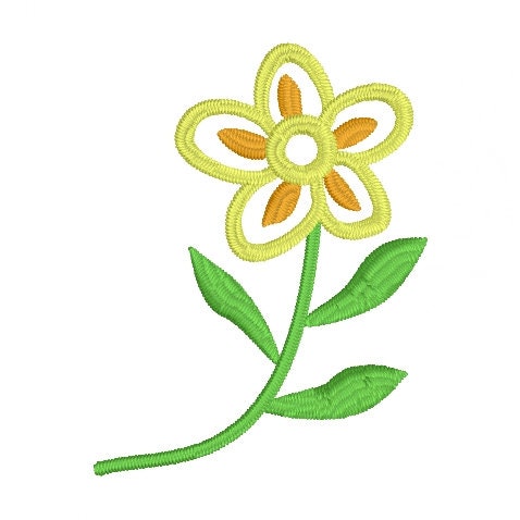 Daisy Machine Embroidery Design, Vintage Inspired Flower Embroidery Design, Spring Flower Design, Monogram Add on Flower Design