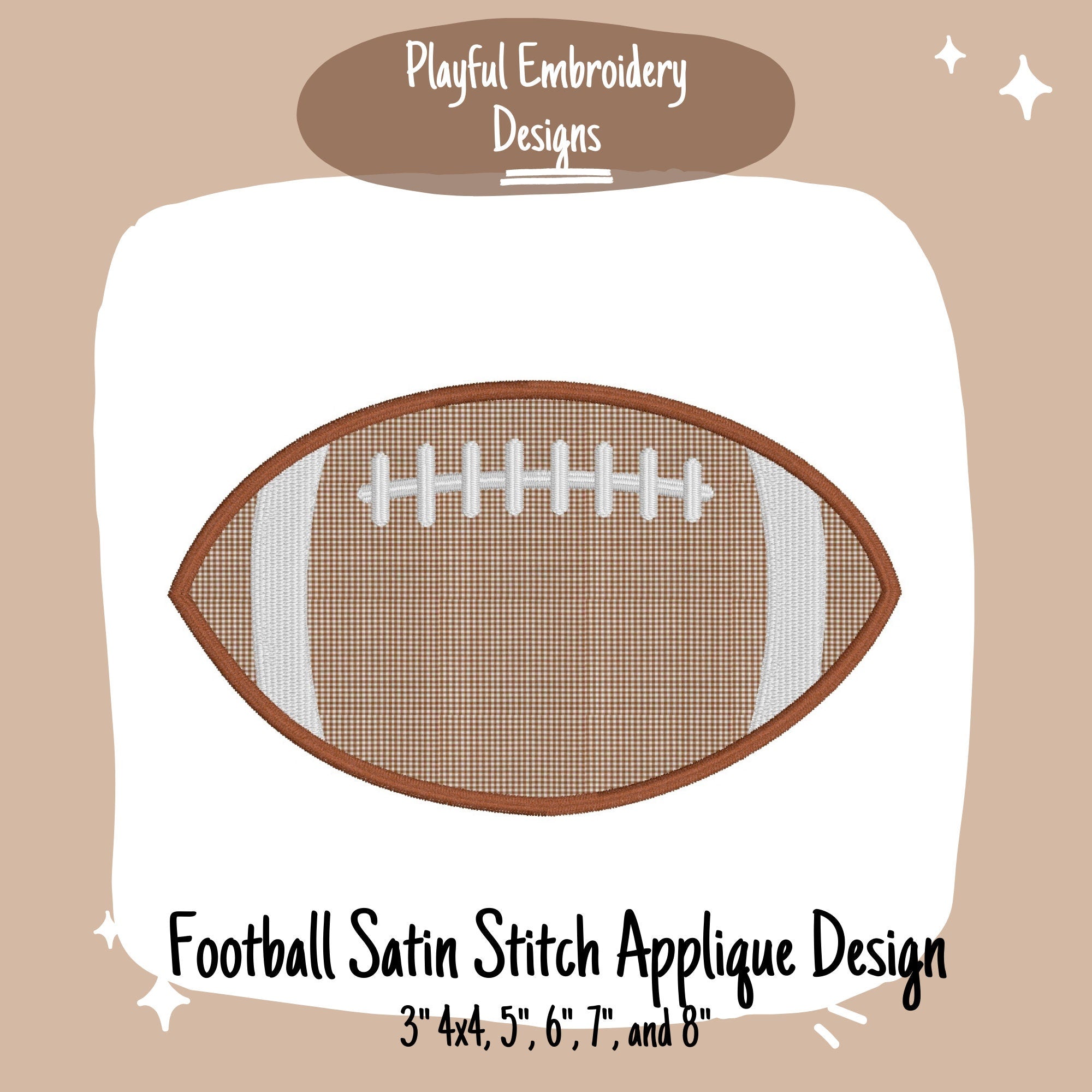 Football Applique Machine Embroidery Design, Football Satin Stitch Applique Machine Embroidery Design, Fall Boy Applique Design