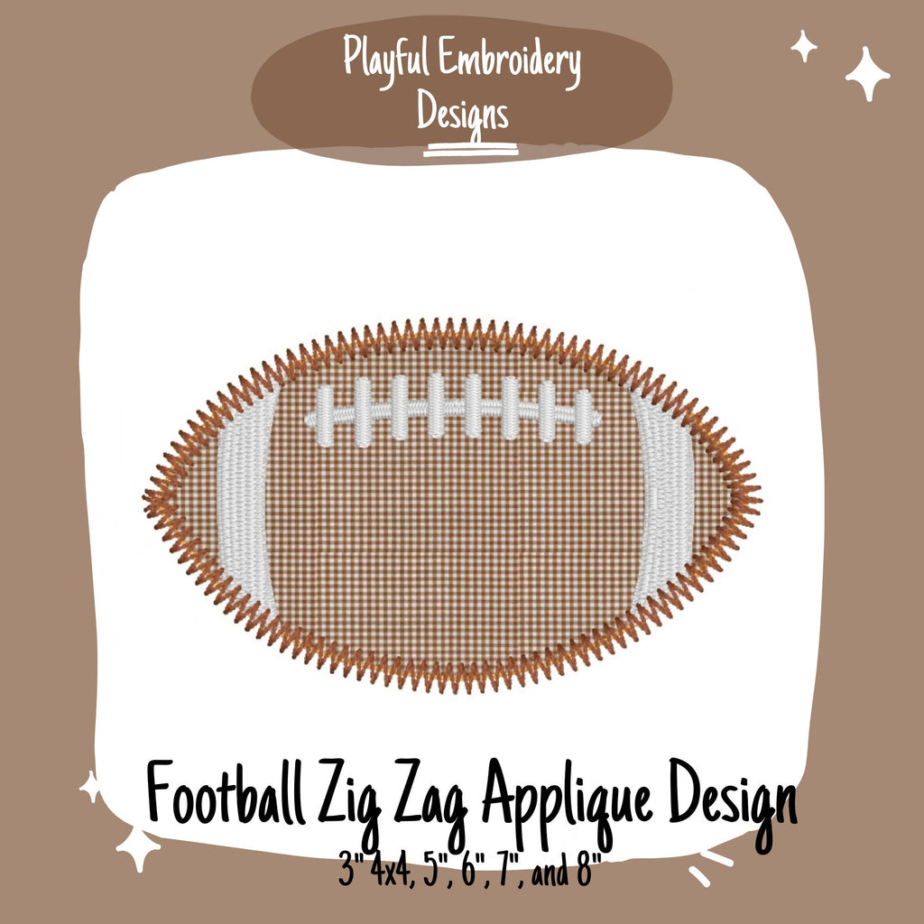 Football Applique Machine Embroidery Design, Football Zig Zag Applique Machine Embroidery Design, Fall Boy Applique Design, Sports Applique