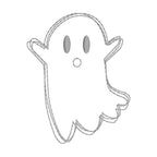 Ghost Doodle Machine Embroidery Design, Bean Stitch Ghost Design, Quick Stitch Ghost Embroidery Design, Scribble Ghost Embroidery Design