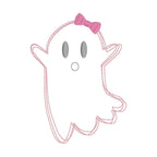 Girly Ghost Doodle Machine Embroidery Design, Quick Stitch Ghost Embroidery Design, Scribble Ghost Embroidery Design