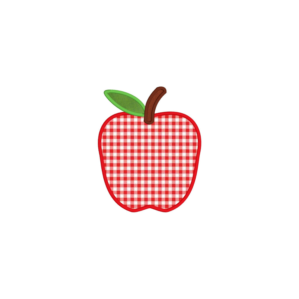 In The Hoop Satin Stitch Apple Machine Embroidery Design, Back to School Photo Wand Embroidery Design, ITH Apple Wand