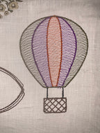Hot Air Balloon Sketch Machine Embroidery Design, Sketch Balloon Design, Quick Stitch Hot Air Balloon Embroidery Design, Away We Go