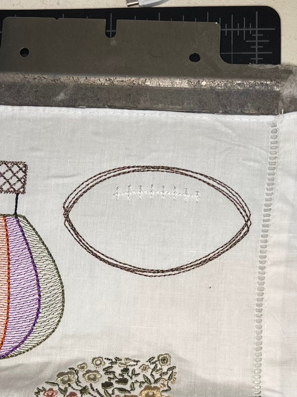 Football Doodle Machine Embroidery Design, Quick Stitch Football Scribble Machine Embroidery Design, Fall Doodle Embroidery