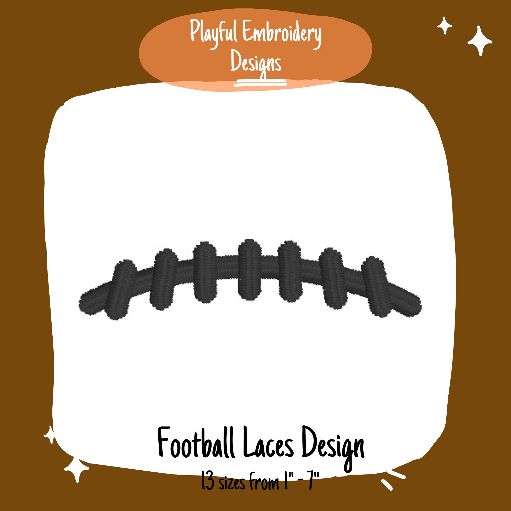Football Laces Machine Embroidery Design, Quick Stitch Football Embroidery Design, Football Frame Machine Embroidery Design