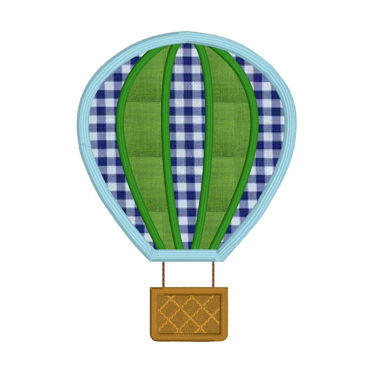 Hot Air Balloon Applique Machine Embroidery Design, Satin Stitch Applique Balloon Design, Hot Air Balloon Embroidery Design, Away We Go
