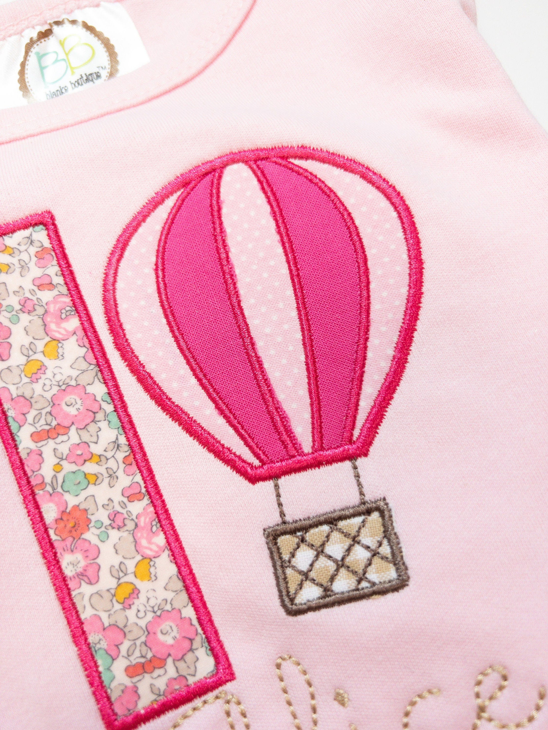 Hot Air Balloon Applique Machine Embroidery Design, Satin Stitch Applique Balloon Design, Hot Air Balloon Embroidery Design, Away We Go