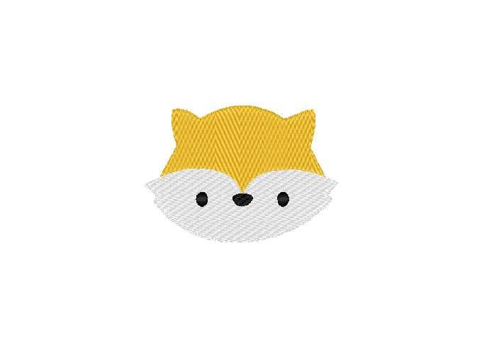 Fox Face Mini Embroidery Design, Woodland Fox Machine Embroidery Design