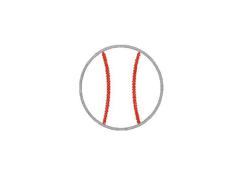Baseball Embroidery Design, Quick Stitch Baseball Embroidery Design, Satin Stitch Baseball Design