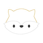 Fox Face Bean Stitch Outline Embroidery Design, Woodland Fox Machine Embroidery Design