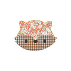 Fox Face Bean Stitch Applique Embroidery Design, Woodland Fox Machine Embroidery Design, Fox Applique Design