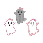 Tiny Girly Ghost Machine Embroidery Design, Fill Ghost Design, Girl Ghost Doodle Design, Girly Ghost Machine Embroidery Designs
