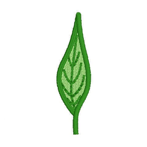 Skinny Leaf Machine Embroidery Design, Fall Leaves Embroidery Design