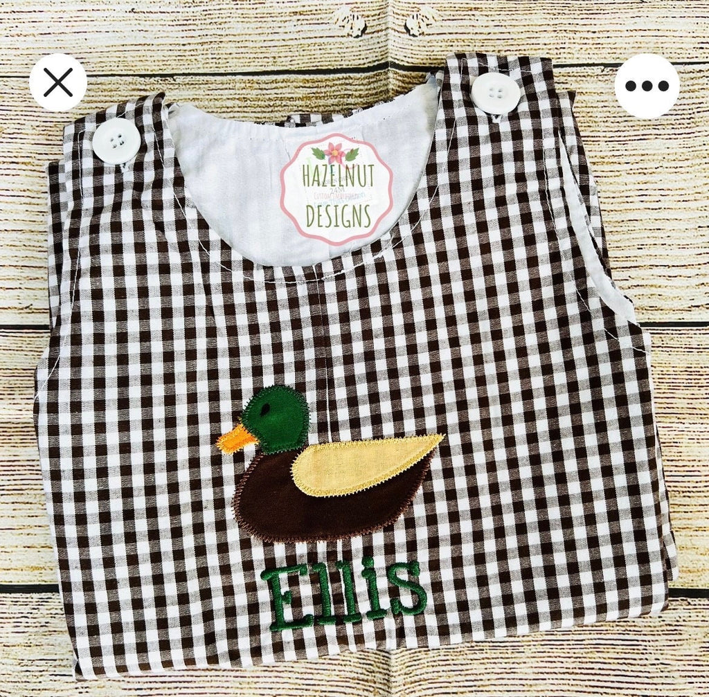 Mallard Duck Applique Machine Embroidery Design, Duck Hunting Applique Design, Zig Zag Applique Stitch, Quick Stitch