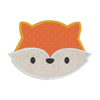 Fox Face Satin Stitch Applique Embroidery Design, Woodland Fox Machine Embroidery Design, Fox Applique Design