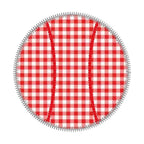 Baseball Applique Design, Baseball Zig Zag Stitch Applique Design, Quick Stitch Baseball Embroidery Design, Zig Zag Stitch Baseball Design